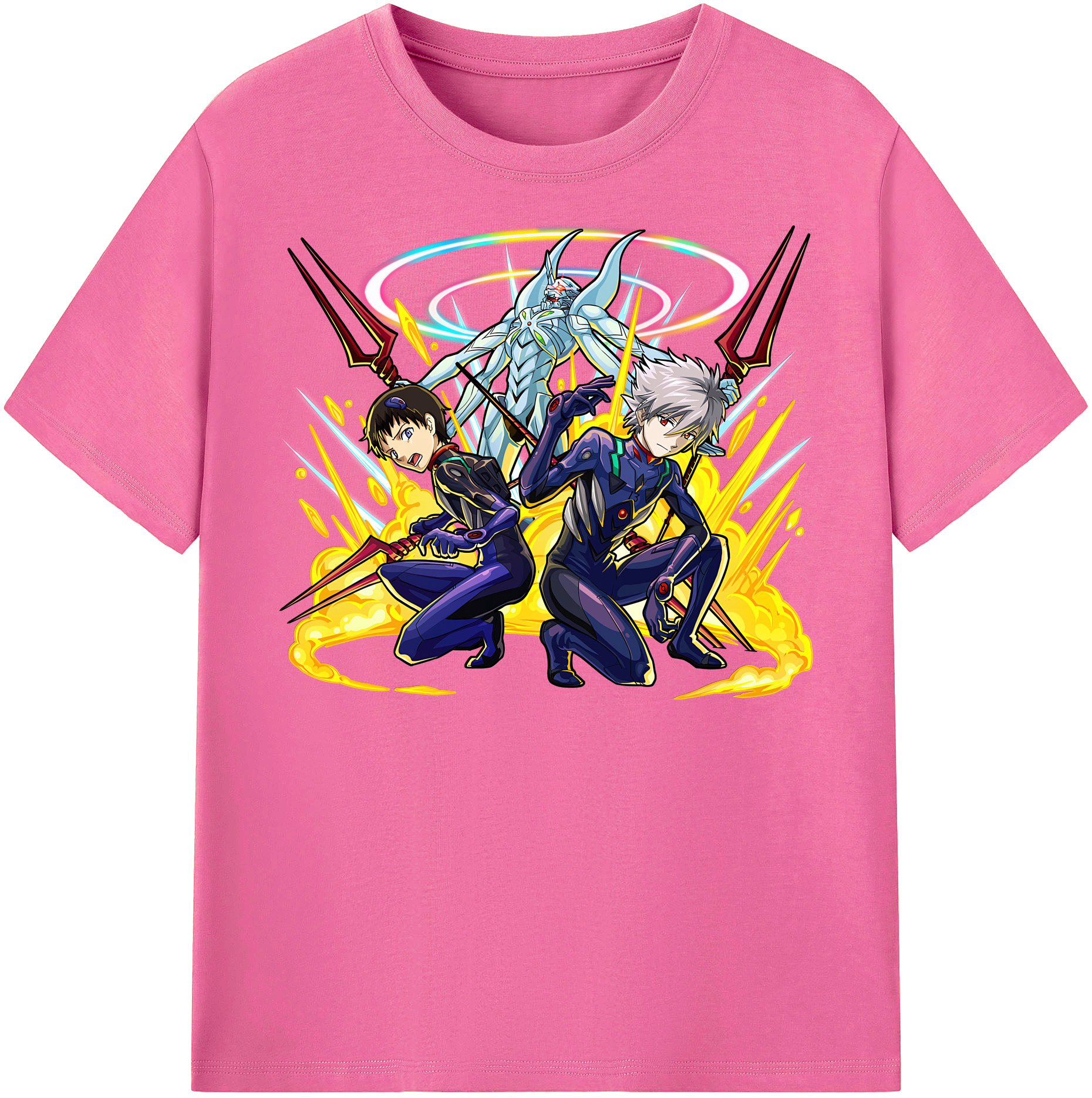 （画像用） EVA 新世紀エヴァンゲリオン レディースカジュアルプリントTシャツ（綿100％）